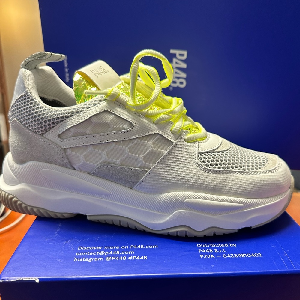 P448 Women's Luke Leather & Mesh Fabric Platform Sneakers